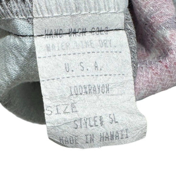 Kona Malia Button Up Shirt Men M Black Green Floral Hawaiian Casual Vacation USA - Picture 7 of 11